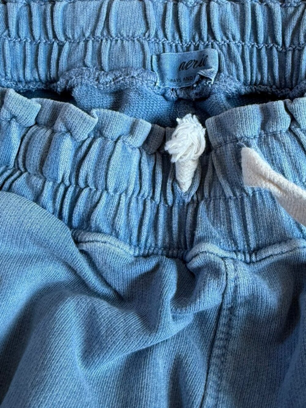 Aerie size M wide legg joggers lightweight blue cotton